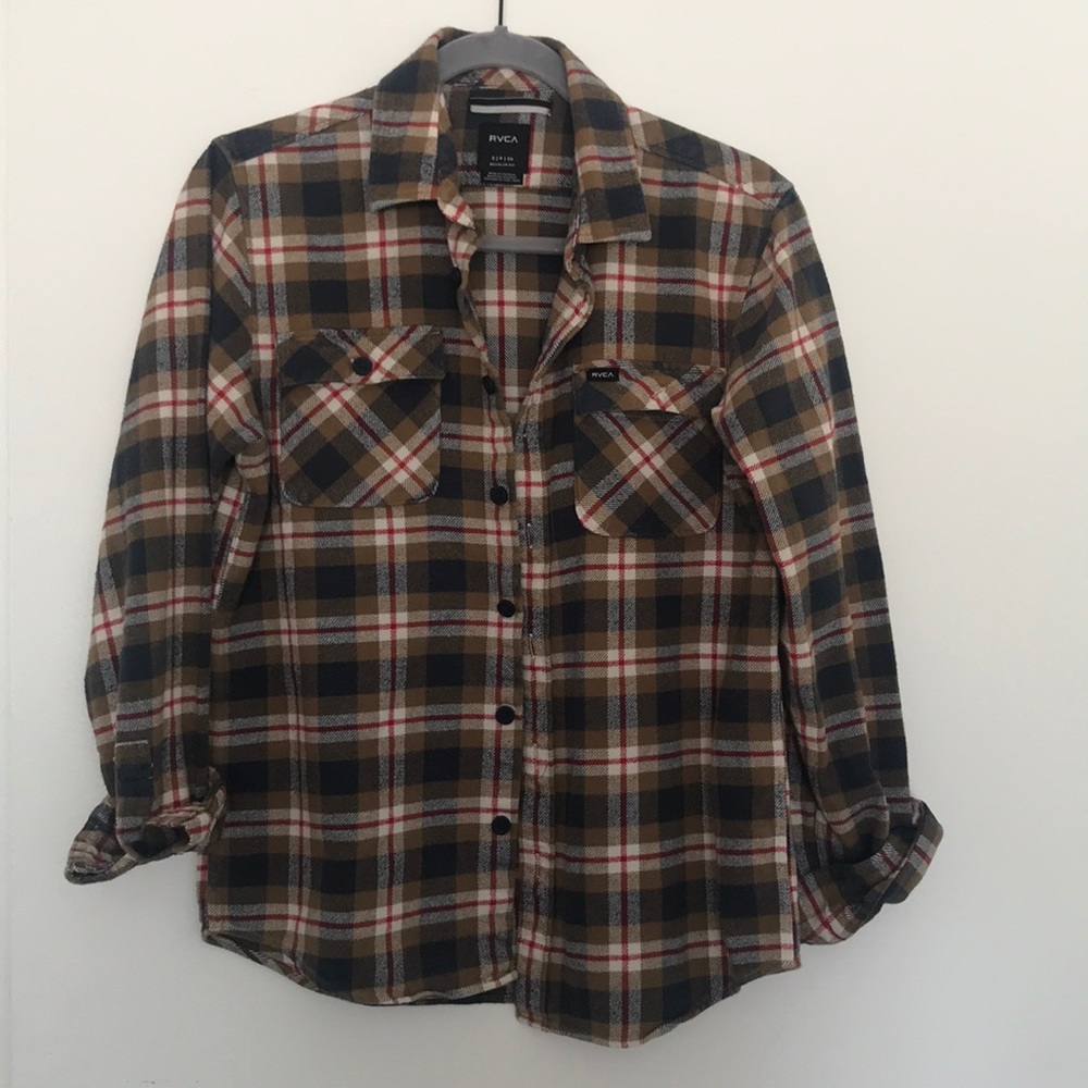 RCVA Yellow and Brown Flannel Small